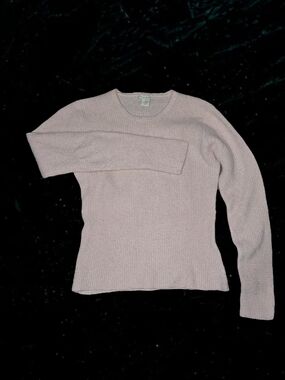 White + Warren Pale Pink Crewneck Sweater